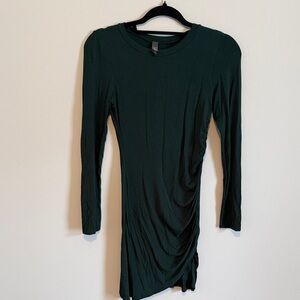 ALYA Elegant Green Long Sleeve Dress